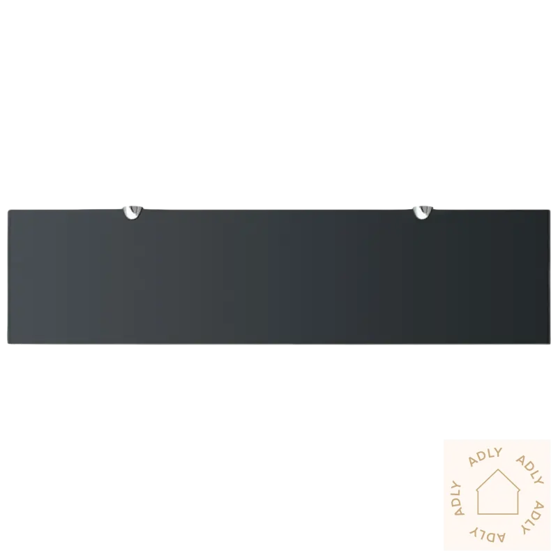 Stilren vegghylle i herdet sikkerhetsglass for moderne hjem og hagemøbler