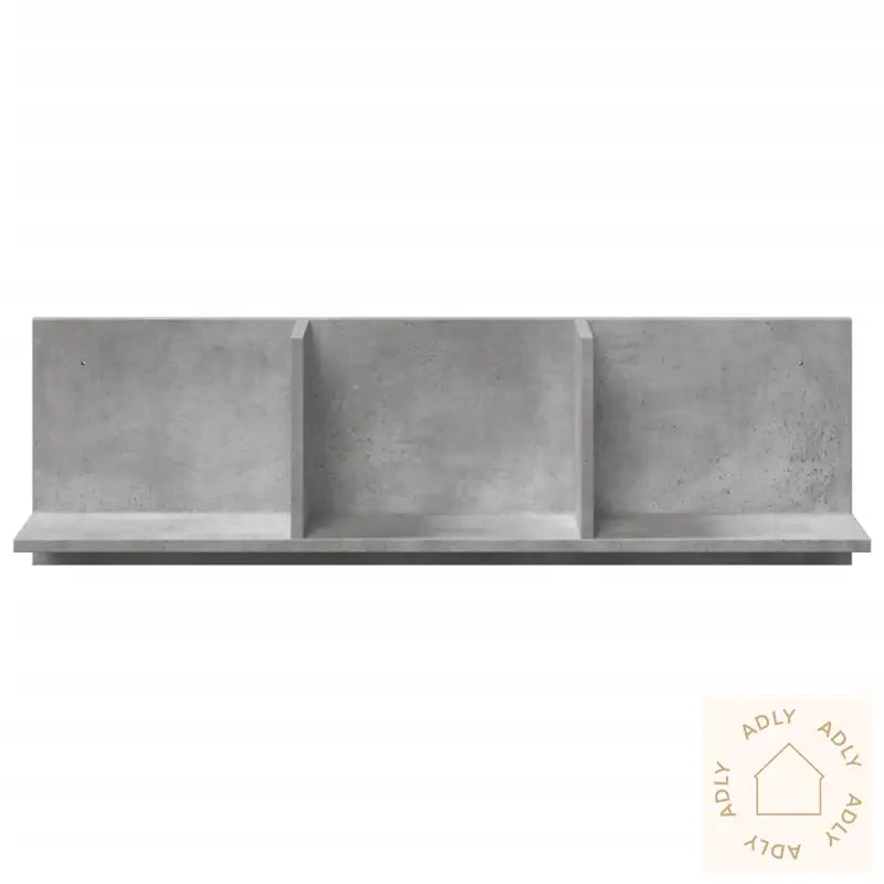 Veggskap 100X16,5X30 Cm Betonggrå Konstruert Tre