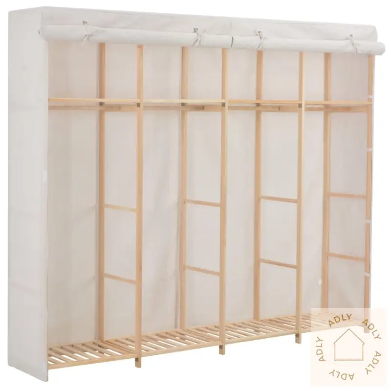Garderobeskap Hvit 200X40X170 Cm Stoff