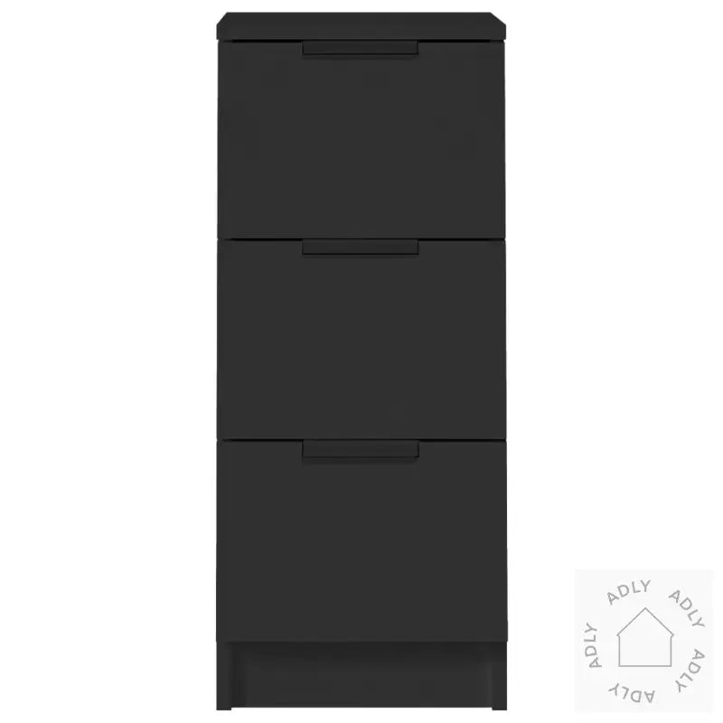 Skjenker 2 Stk Svart 30X30X70 Cm Konstruert Tre