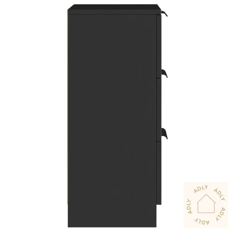 Skjenker 2 Stk Svart 30X30X70 Cm Konstruert Tre