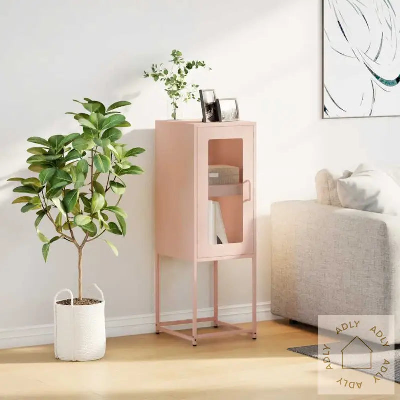 Skjenk Rosa 36X39X107 Cm Kaldvalset Stål