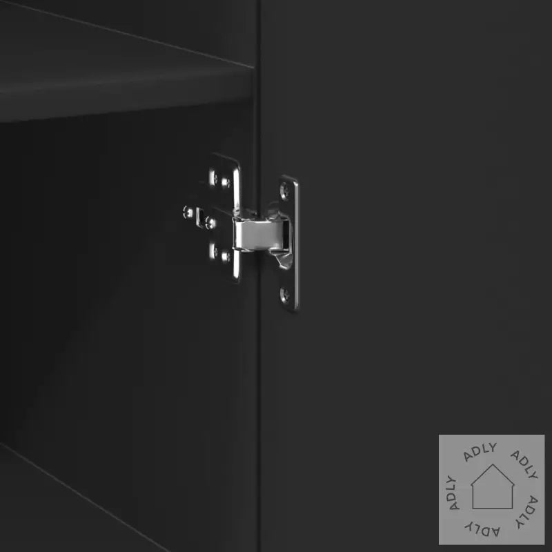Smalt Oppbevaringsskap Svart 40X42,5X225 Cm Konstruert Tre