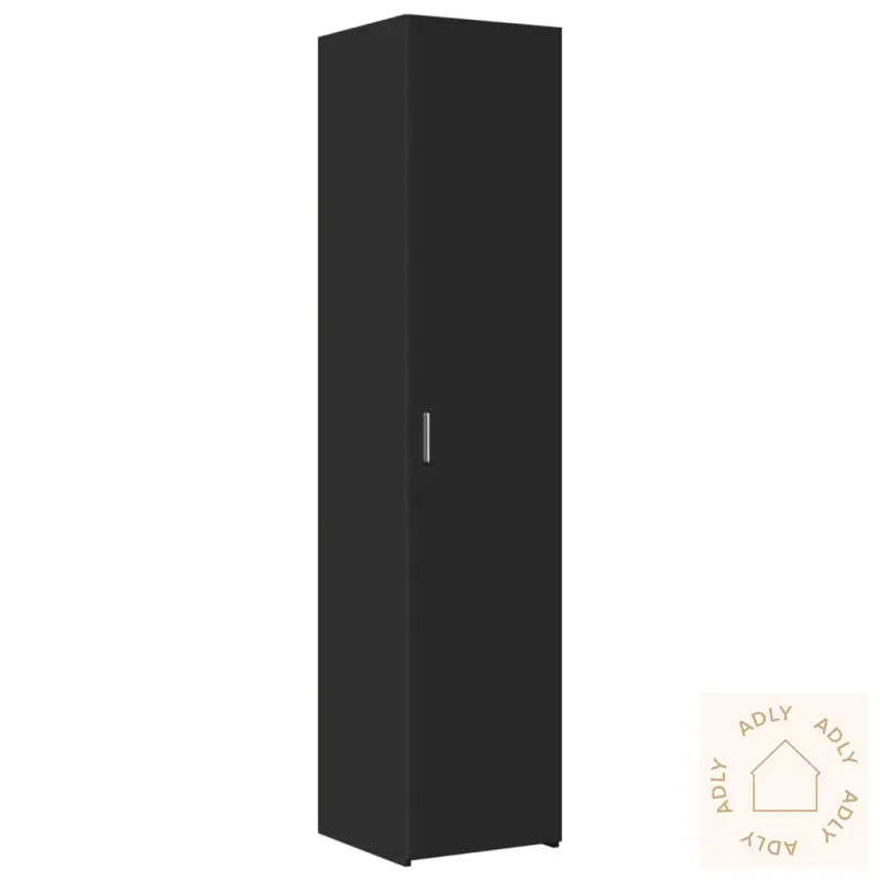 Smalt Oppbevaringsskap Svart 40X42,5X225 Cm Konstruert Tre
