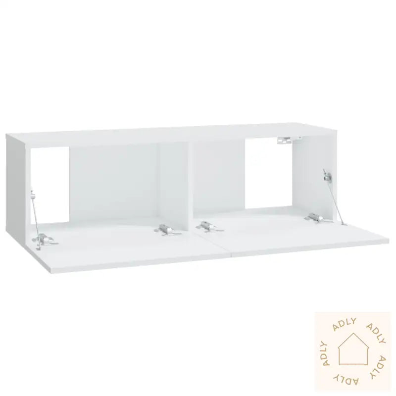 Vegghengte Tv-Benker 4 Stk Hvit 100X30X30 Cm