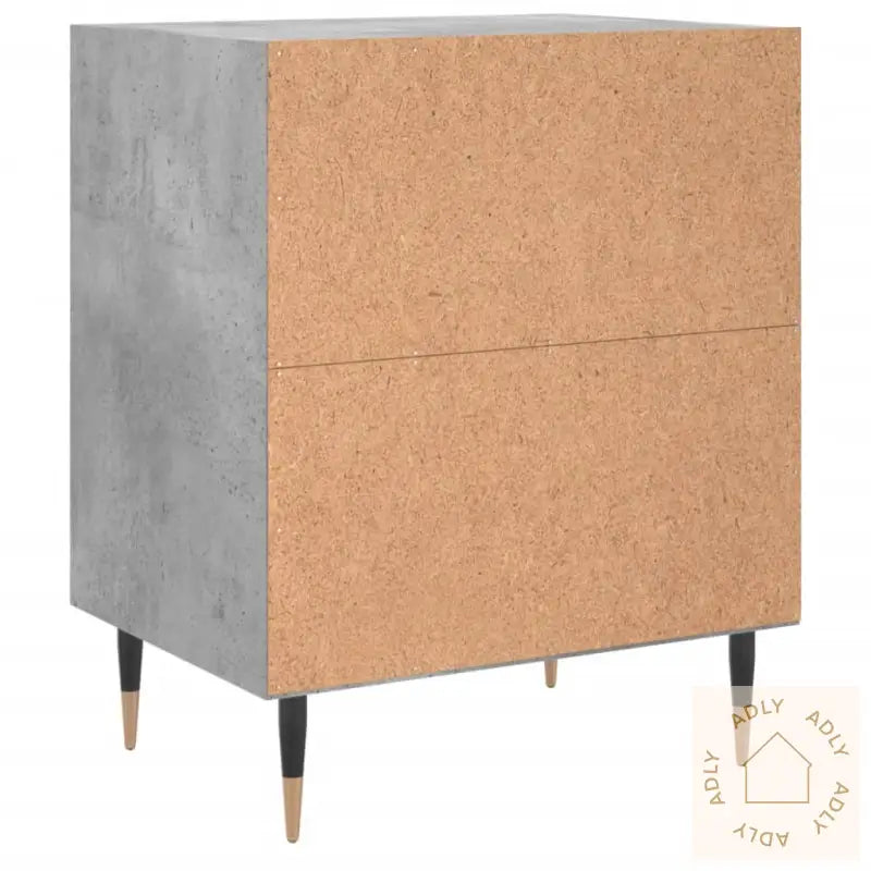 Nattbord 2 Stk Betonggrå 40X30X50 Cm Konstruert Tre