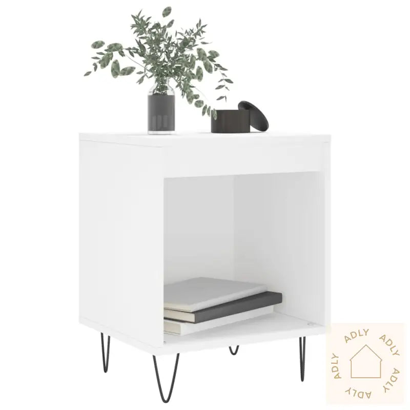 Nattbord 2 Stk Hvit 40X35X50 Cm Konstruert Tre