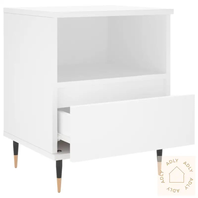 Nattbord 2 Stk Hvit 40X35X50 Cm Konstruert Tre