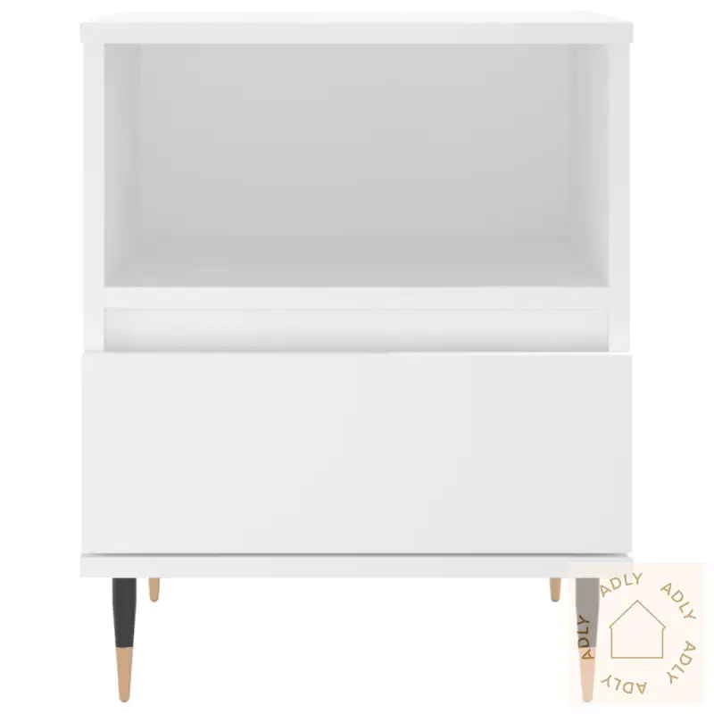 Nattbord 2 Stk Hvit 40X35X50 Cm Konstruert Tre