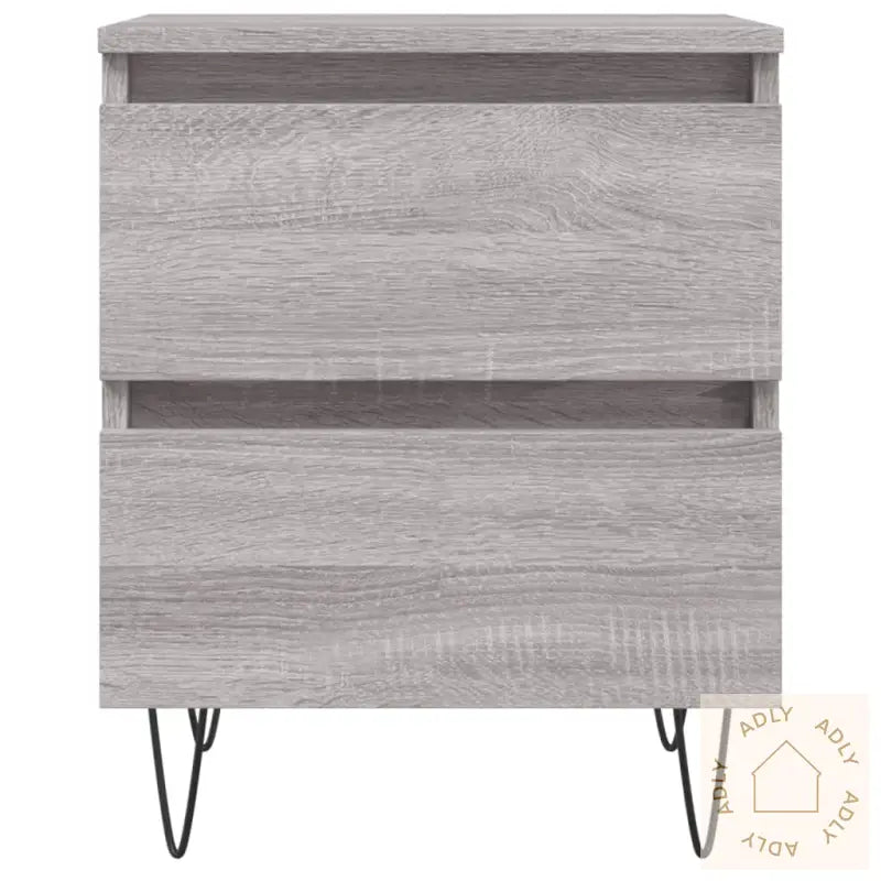 Nattbord 2 Stk Grå Sonoma 40X35X50 Cm Konstruert Tre