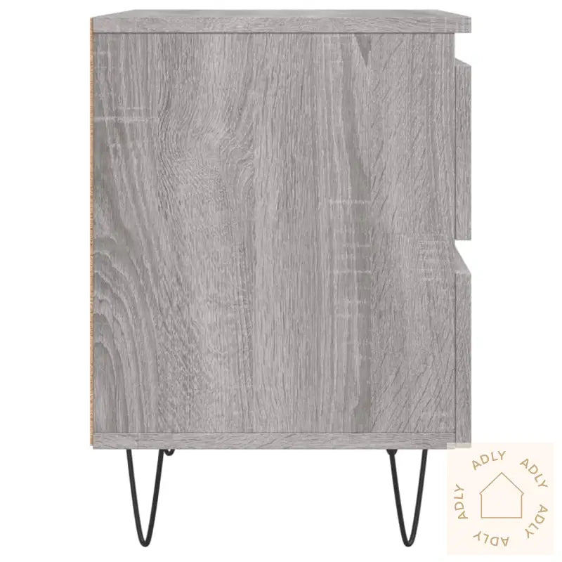 Nattbord 2 Stk Grå Sonoma 40X35X50 Cm Konstruert Tre
