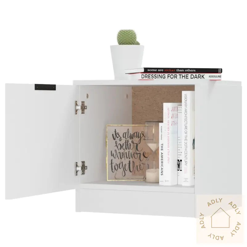 Nattbord 2 Stk Hvit 40X39X40 Cm