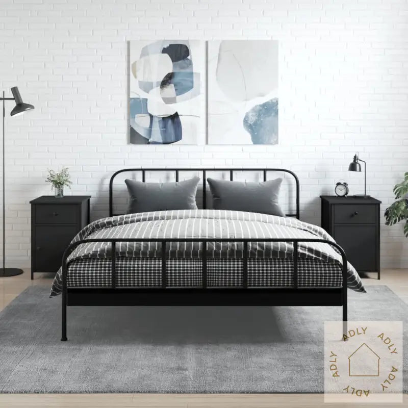 Nattbord 2 Stk Svart 40X42X60 Cm Konstruert Tre