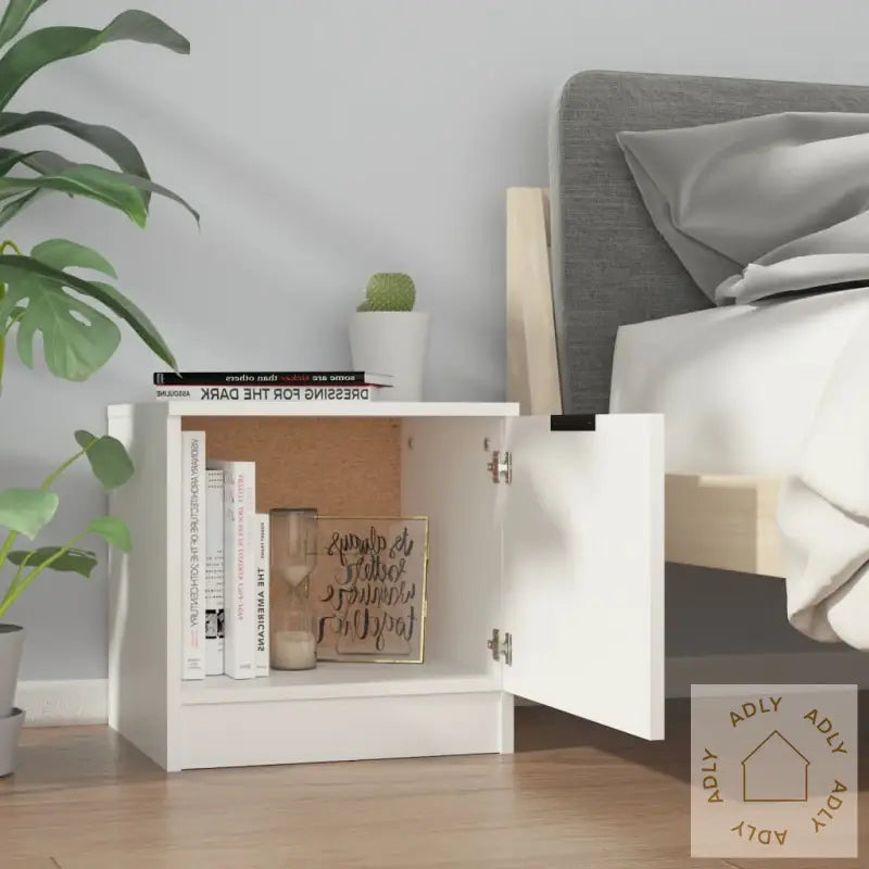 Nattbord 2 Stk Hvit 40X39X40 Cm