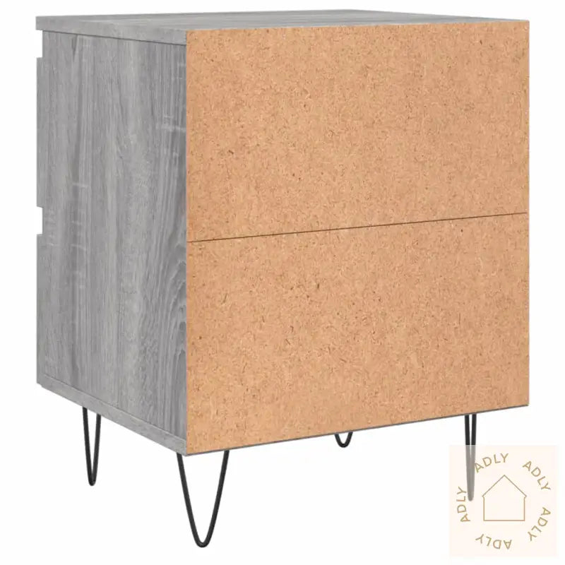 Nattbord 2 Stk Grå Sonoma 40X35X50 Cm Konstruert Tre