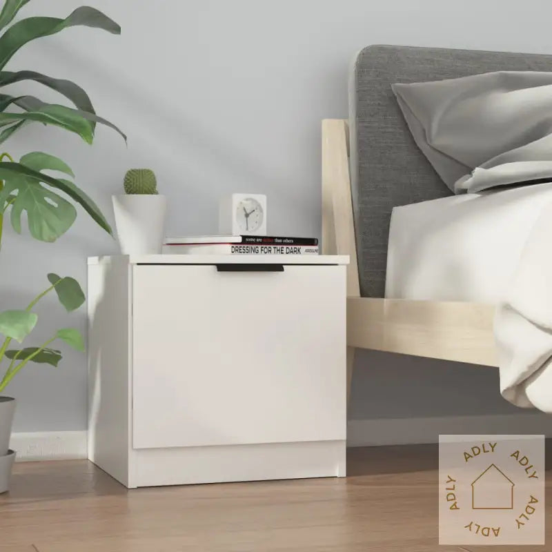 Nattbord 2 Stk Hvit 40X39X40 Cm