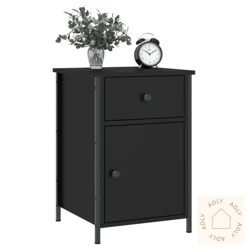 Nattbord 2 Stk Svart 40X42X60 Cm Konstruert Tre