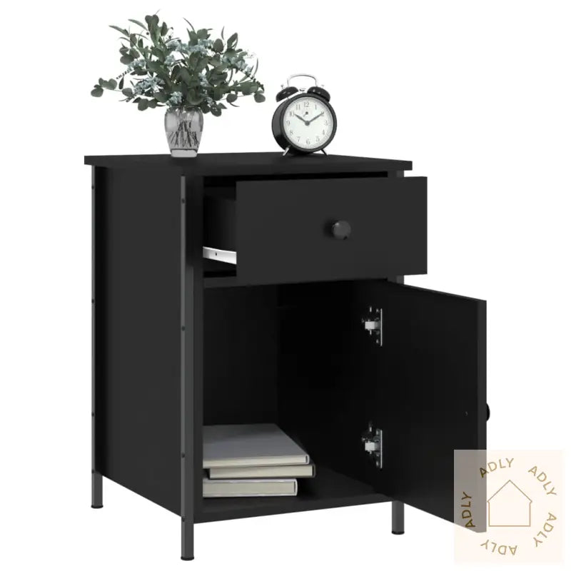 Nattbord 2 Stk Svart 40X42X60 Cm Konstruert Tre