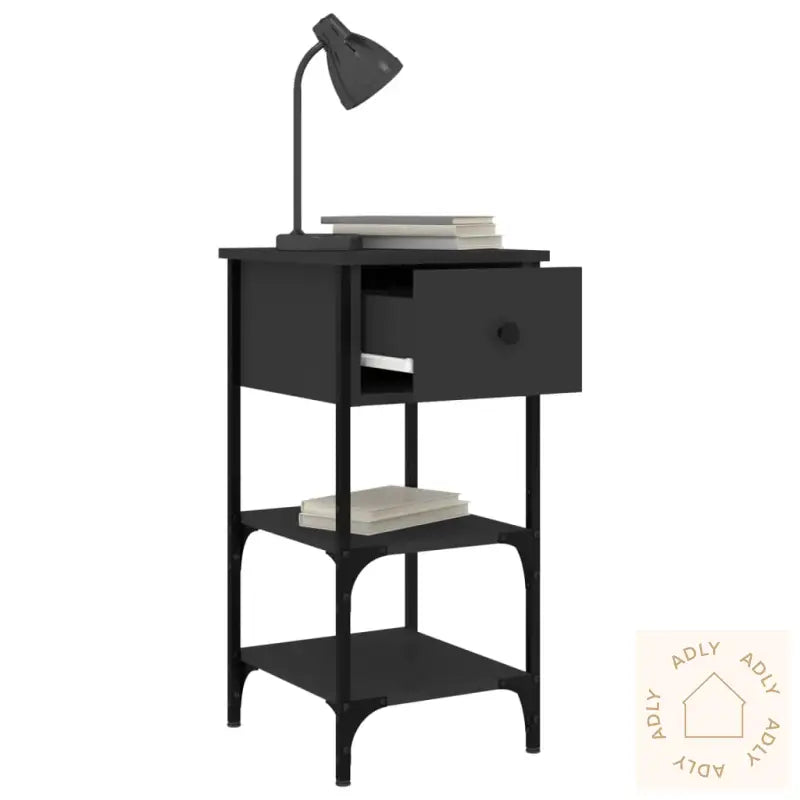 Nattbord 2 Stk Svart 34X36X70 Cm Konstruert Tre