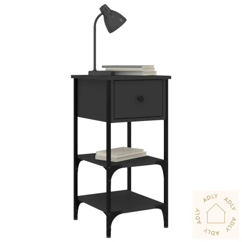 Nattbord 2 Stk Svart 34X36X70 Cm Konstruert Tre