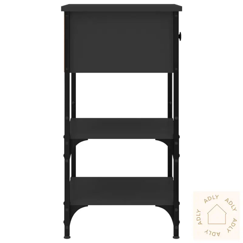 Nattbord 2 Stk Svart 34X36X70 Cm Konstruert Tre