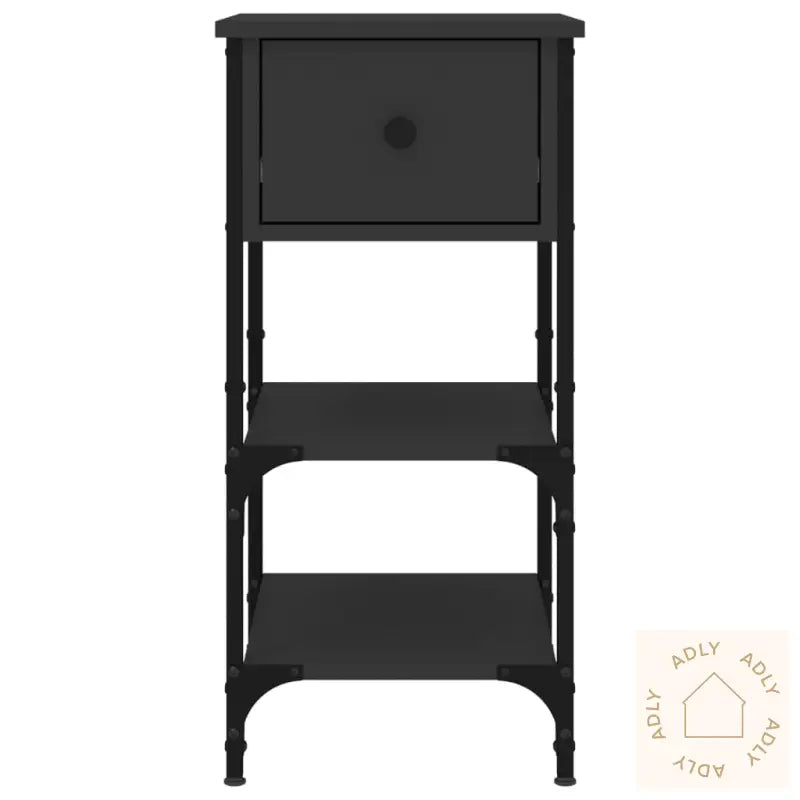 Nattbord 2 Stk Svart 34X36X70 Cm Konstruert Tre