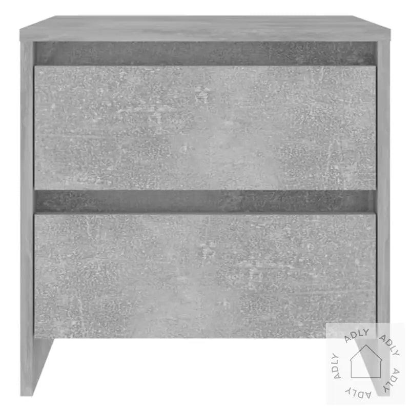 Nattbord 2 Stk Betonggrå 45X34,5X44,5 Cm Konstruert Tre