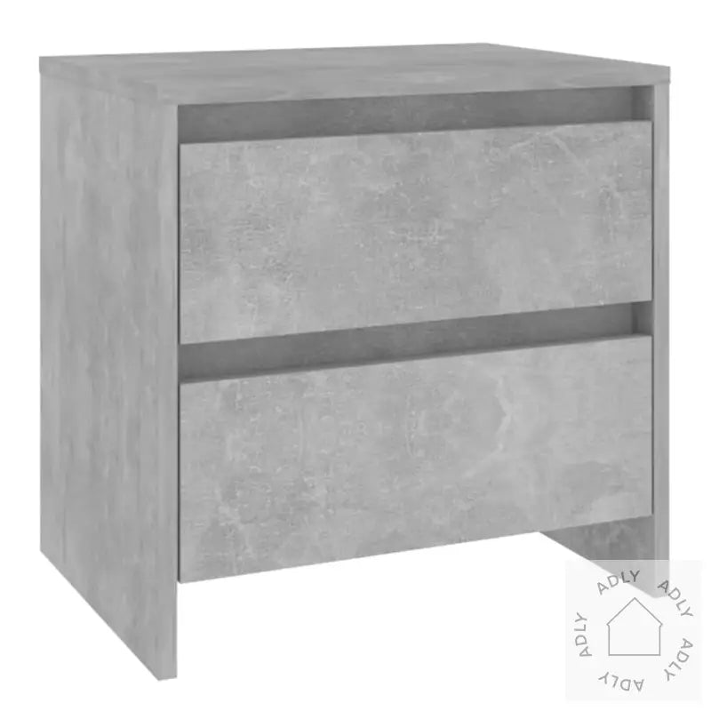 Nattbord 2 Stk Betonggrå 45X34,5X44,5 Cm Konstruert Tre