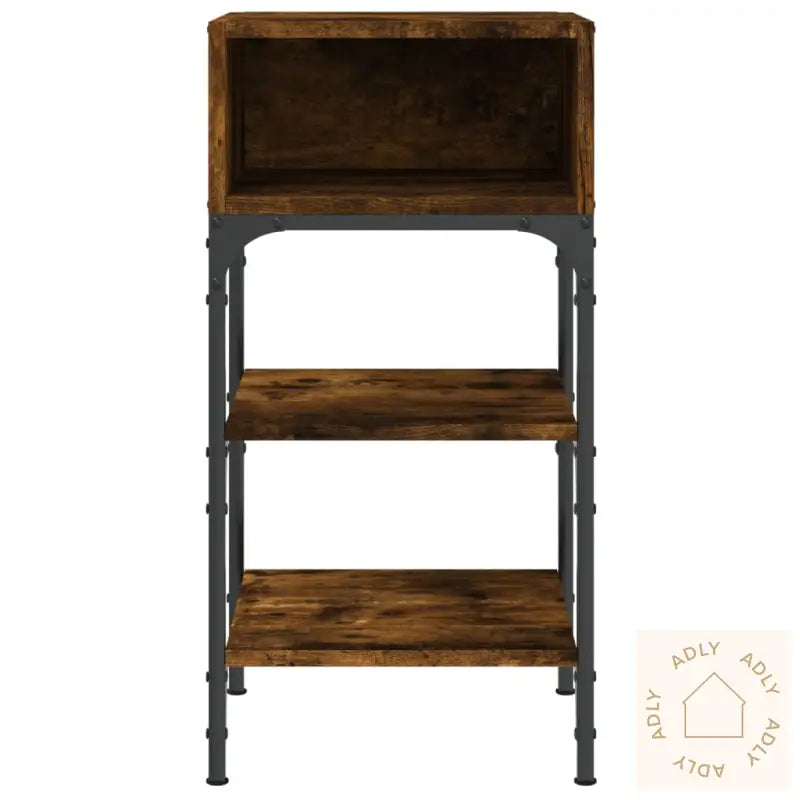 Nattbord 2 Stk Røkt Eik 35X34,5X70 Cm Konstruert Tre