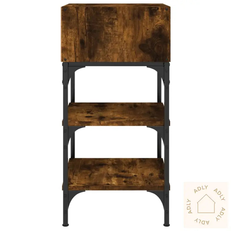 Nattbord 2 Stk Røkt Eik 35X34,5X70 Cm Konstruert Tre