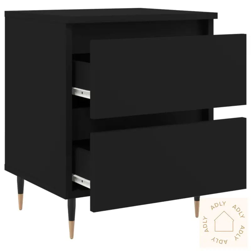 Nattbord 2 Stk Svart 40X35X50 Cm Konstruert Tre