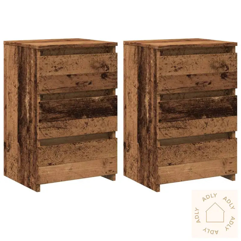 Nattbord 2 Stk Gammelt Tre 40X35X62,5 Cm Konstruert Tre