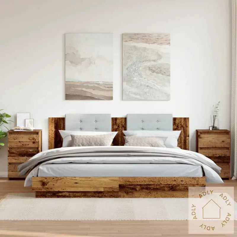 Nattbord 2 Stk Gammelt Tre 40X35X62,5 Cm Konstruert Tre