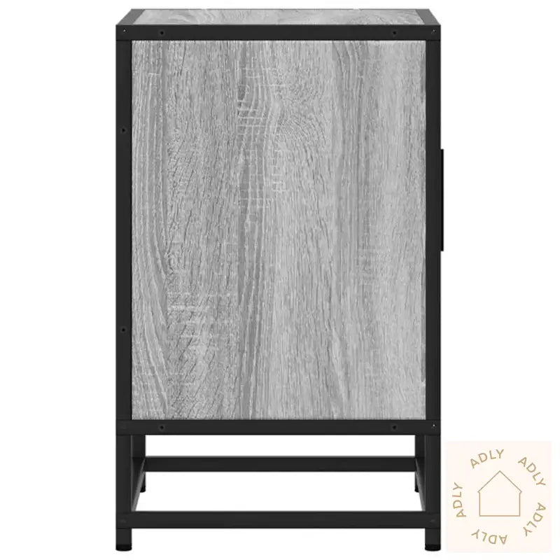 Nattbord 2 Stk Grå Sonoma 40X31X50 Cm Konstruert Tre Og Metall