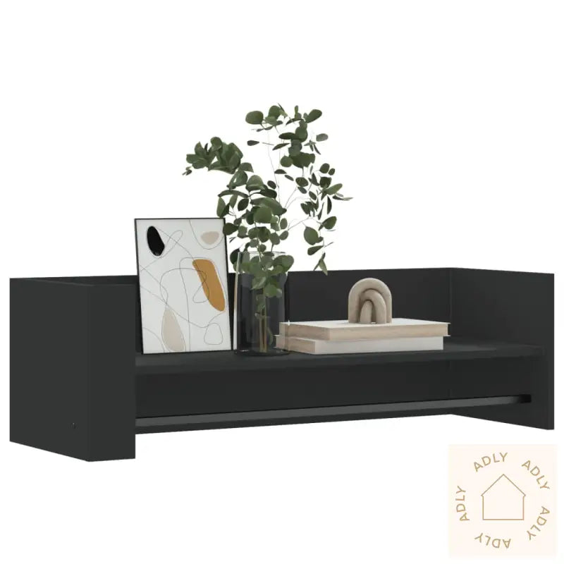 Vegghylle Svart 100X35X30,5 Cm Sponplate