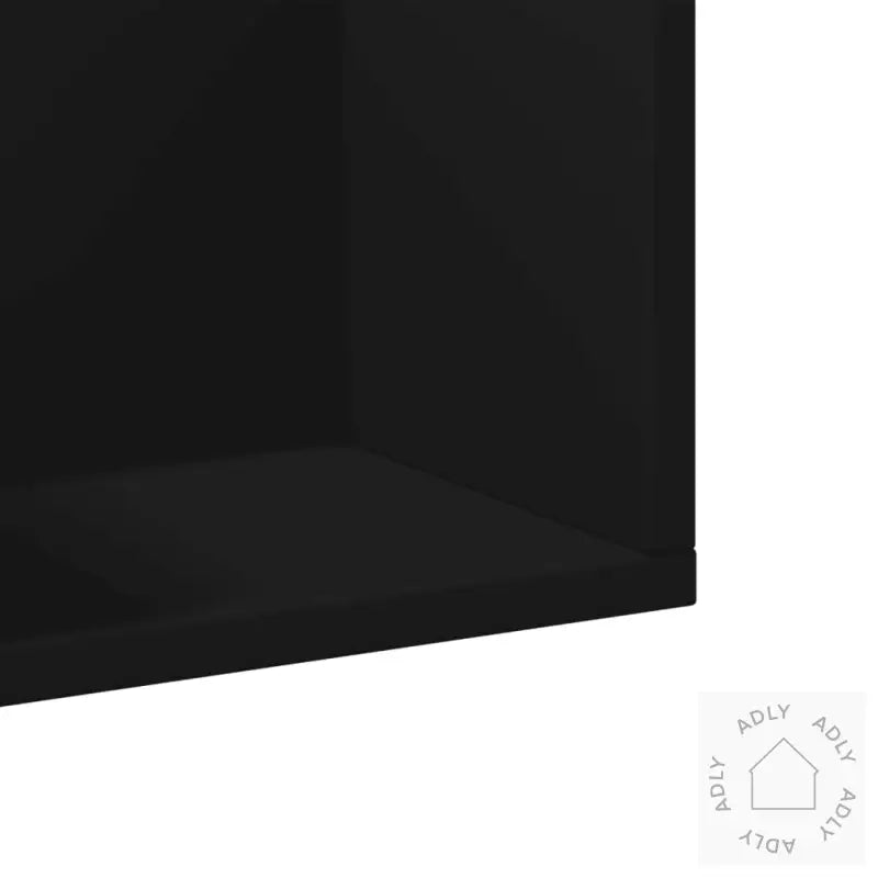 Veggskap 2 Stk Svart 99X18X16,5 Cm Konstruert Tre