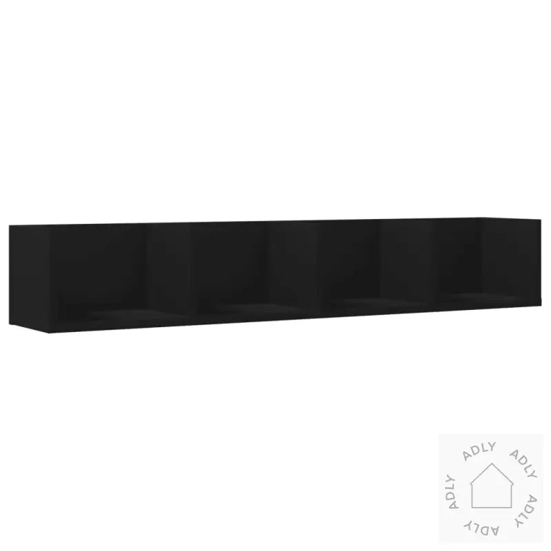 Veggskap 2 Stk Svart 99X18X16,5 Cm Konstruert Tre
