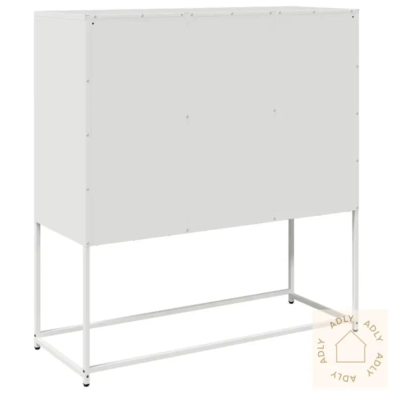 Skjenk Hvit 100,5X39X107 Cm Kaldvalset Stål