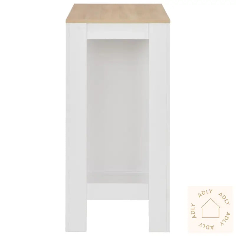 Barbord Med Hylle Hvit 110X50X103 Cm