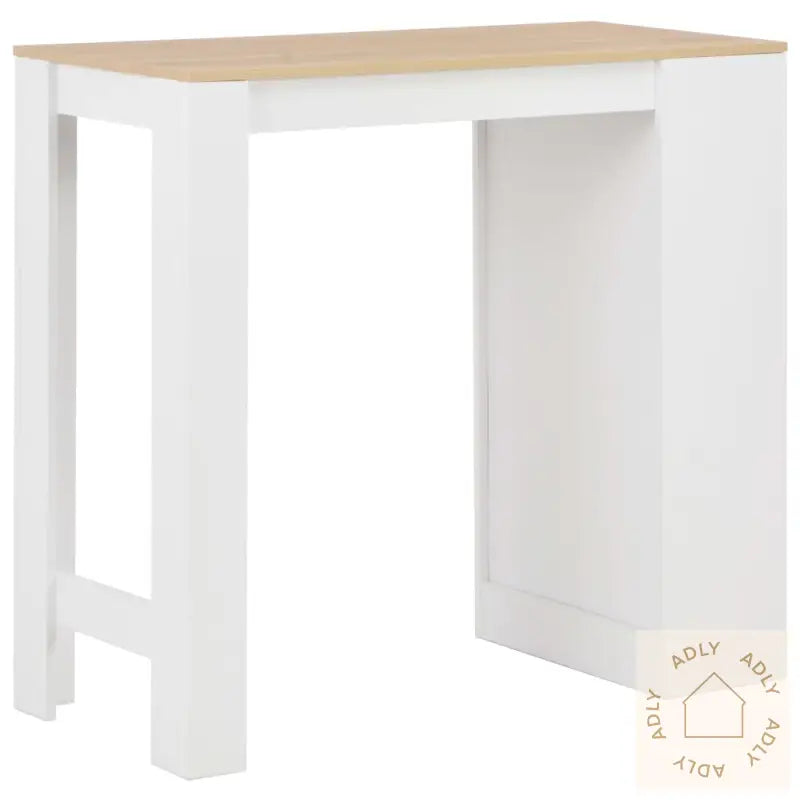 Barbord Med Hylle Hvit 110X50X103 Cm