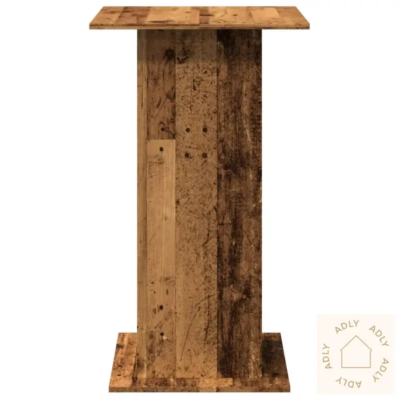 Barbord Med Oppbevaring Gammelt Tre 60X60X102 Cm Konstruert Tre