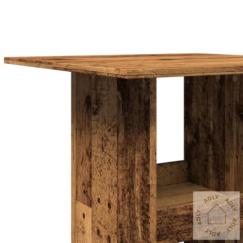 Barbord Med Oppbevaring Gammelt Tre 60X60X102 Cm Konstruert Tre