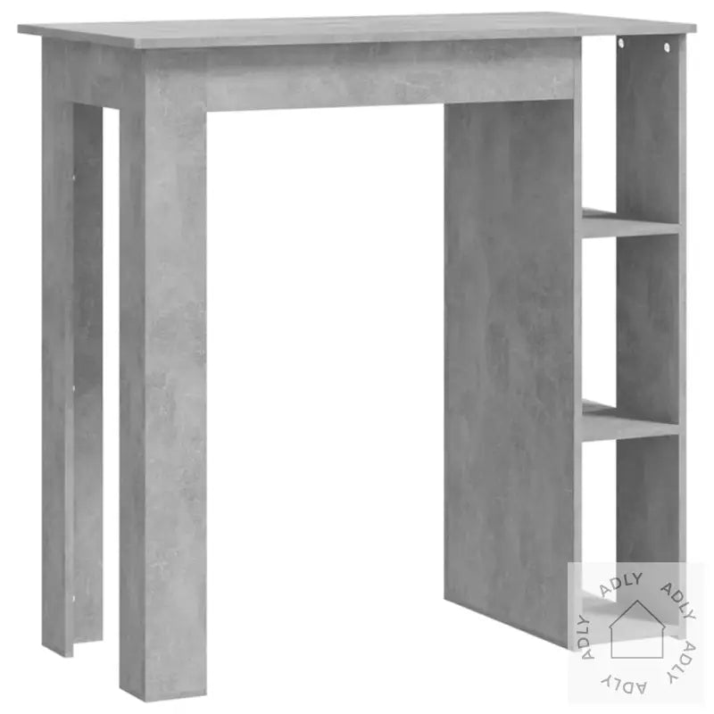 Barbord Med Hylle Betonggrå 102X50X103,5 Cm Konstruert Tre