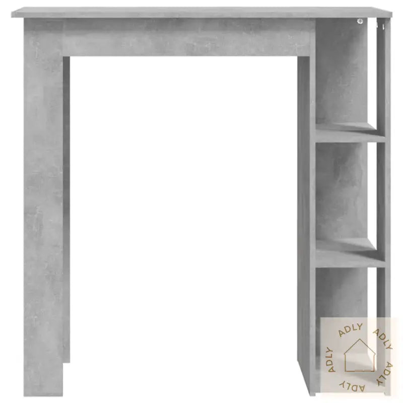 Barbord Med Hylle Betonggrå 102X50X103,5 Cm Konstruert Tre