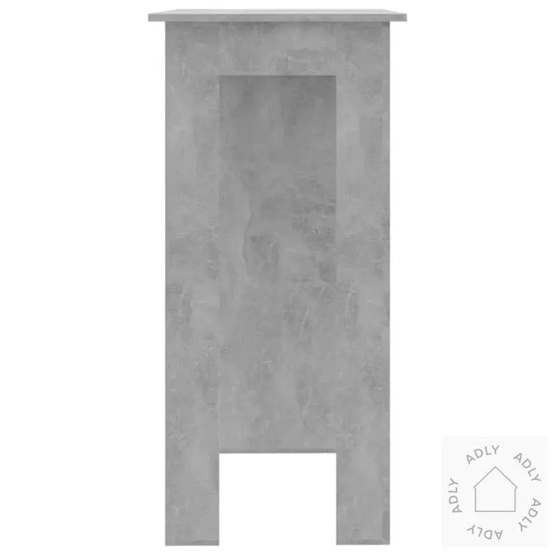 Barbord Med Hylle Betonggrå 102X50X103,5 Cm Konstruert Tre