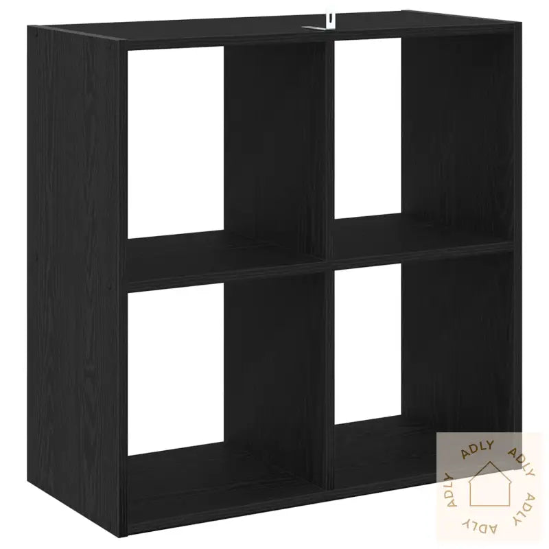 Bokhylle Svart Eik 68,5X32X68,5 Cm Konstruert Tre