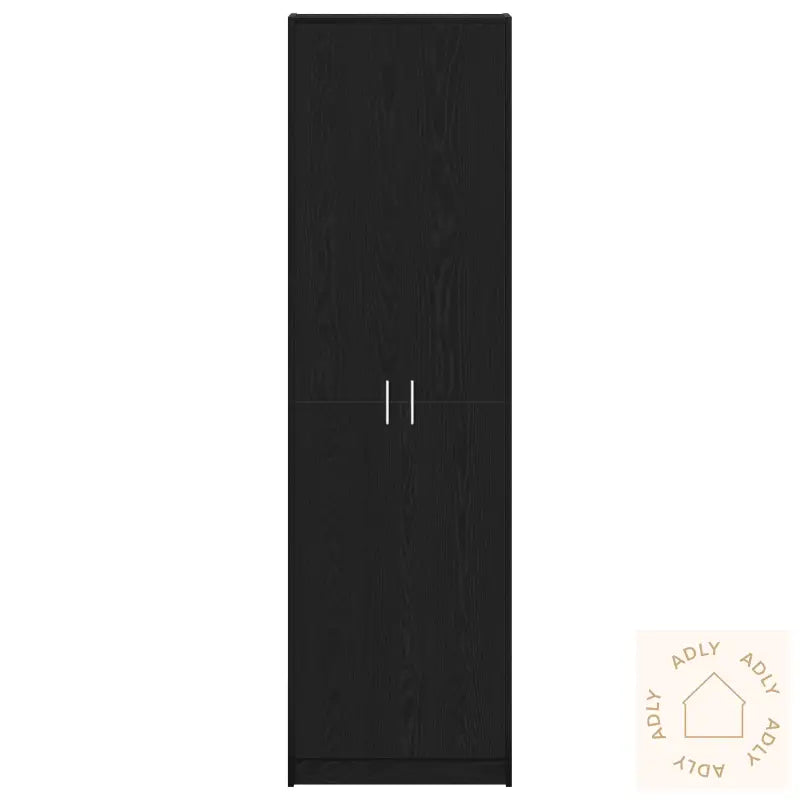 Garderobe Svart Eik 55X25X189 Cm Konstruert Tre