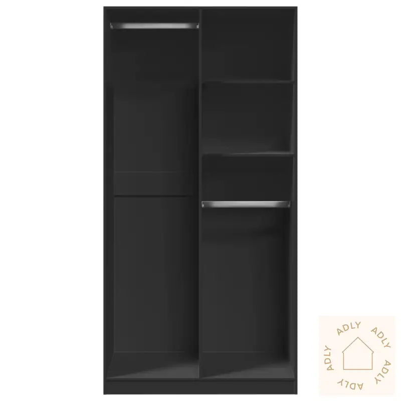 Garderobe Svart 100X50X200 Cm Sponplate