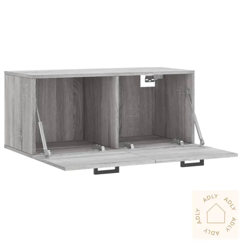 Veggskap Grå Sonoma 80X36,5X35 Cm Konstruert Tre