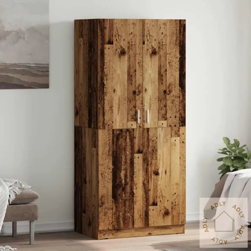 Garderobe Gammelt Tre 80X52X180 Cm Konstruert Tre